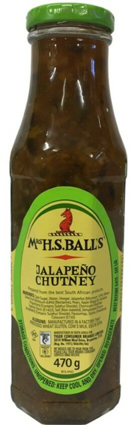 Mrs. Ball's Chutney Jalapeno 470g