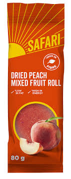 Safari Peach Fruit Roll 80g