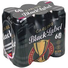 Carling Black Label Lager Can 500ml 6 pack