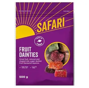 SAFARI FRUIT DAINTIES 250G