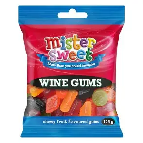 Mister Sweet Wine Gums 125g BB:13-04-26